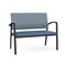 Lesro Newport 2 Seat Tandem Seating Metal Frame No Center Arms, Black, RS Rain Song Back, MD Titan Seat NP1501 - alternate 1